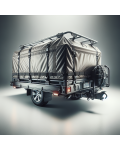 Hitch-Mounted Cargo Carrier with Waterproof Cover