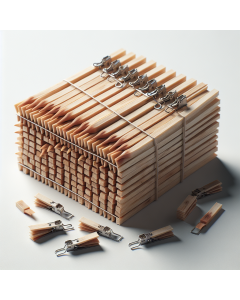 Wooden Wicks with Clips (50-Pack)