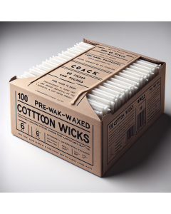 Cotton Pre-Waxed Wicks (100-Pack, 6")
